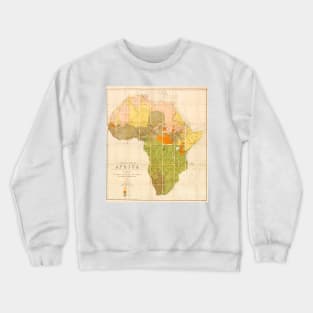 Map of the languages of Africa, 1883 (C029/1131) Crewneck Sweatshirt